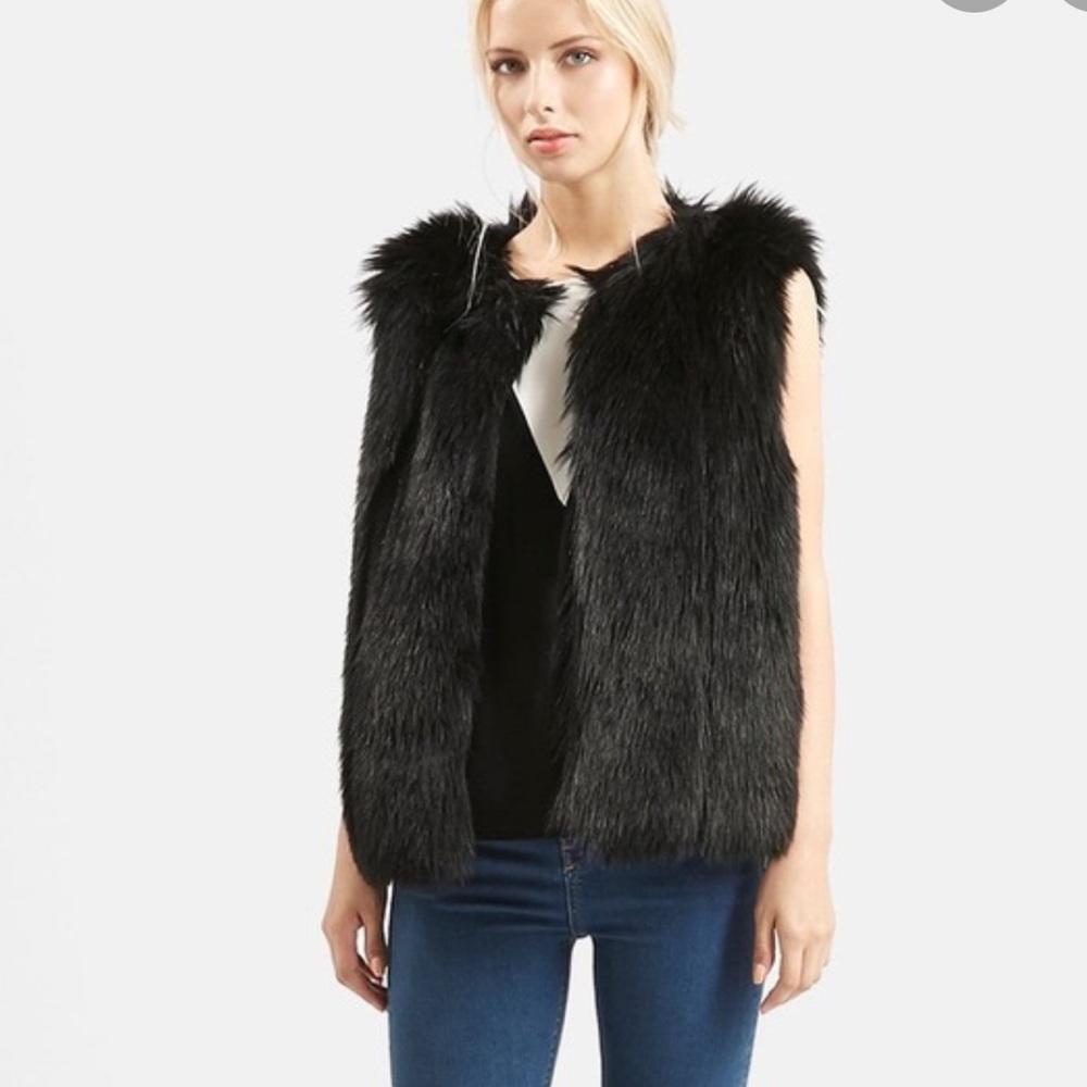 Top shop faux fur vest